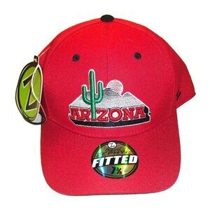 Arizona Wildcats Zephyr Mens Red Fitted hat cap sz. 7 3/8 Desert Logo New Ncaa
